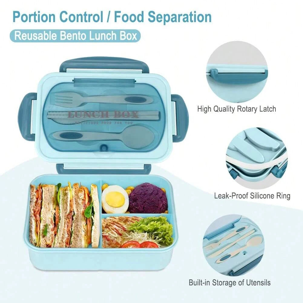 Boîte à Bento pour adultes, conteneurs pour adultes, hommes et femmes avec 4 compartiments, récipient alimentaire pour la rentrée scolaire