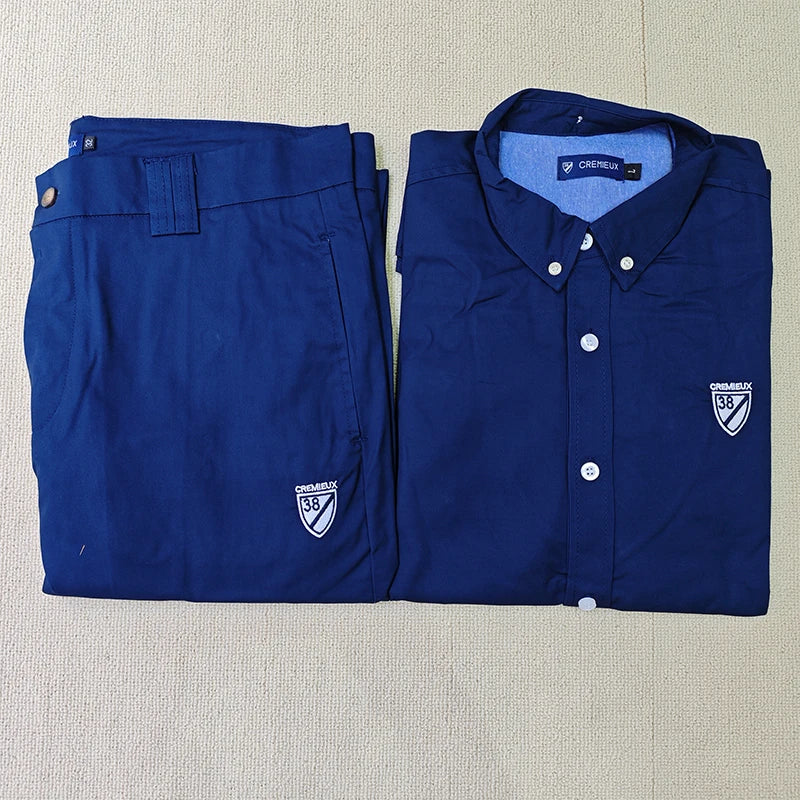 Cremieux quatre saisons survêtement Chemise pour Homme hommes chemise réglage deux pièces pantalons complets mode décontracté 100% coton Del France