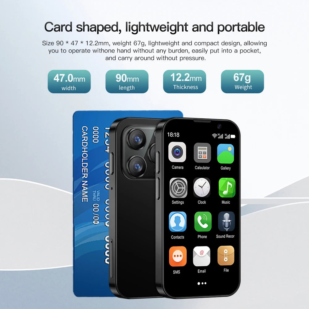 SERVO-Mini Smartphone 16SE, 16 Go, Android 9.0, Wifi, Touristes, EpiStandby Play, PR3 G, WCDMA, Petit Téléphone Portable Intelligent de 3.0 Pouces, Nouvelle Version