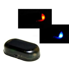 Fausse lumière de sécurité pour voiture, simulation d'alarme factice à énergie solaire, avertissement sans fil, lampe d'avertissement antivol, lumières clignotantes LED