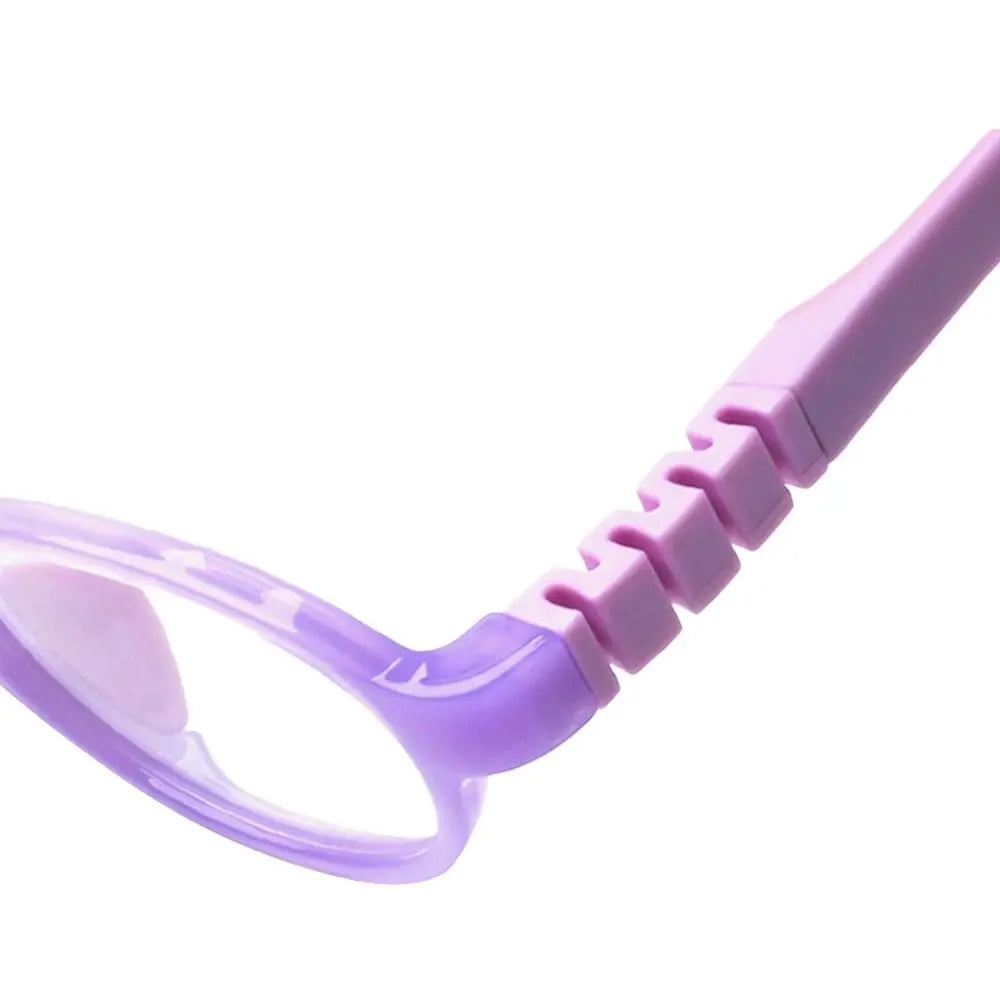 Children's blue light blocking glasses, silicone, for boys and girls, for computer use, ultra-lightweight, square, transparent