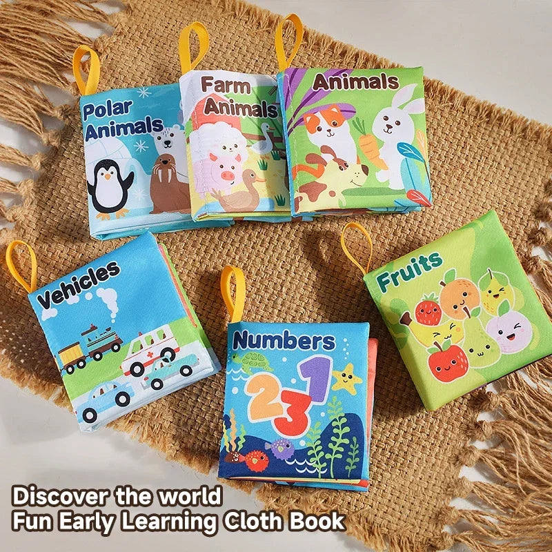 Livre de grillades doux pour enfants, jouets pour enfants précoces, son de bruissement, fruits, nombres d'animaux, moyens de transport alimentaires