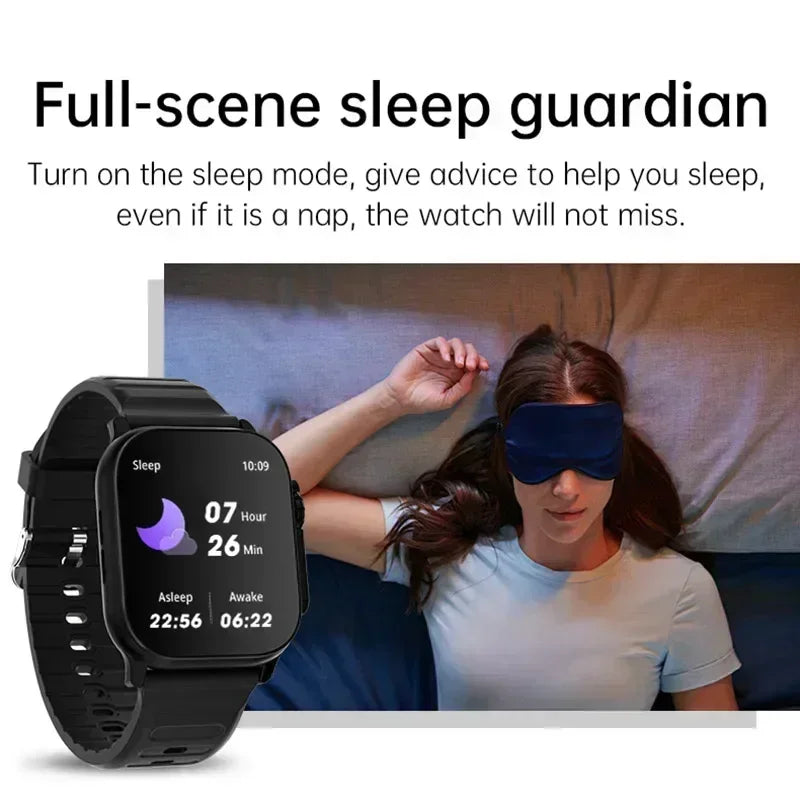 Montre intelligente avec écran Full Touch HD 2.08 "49mm, Support NFC, charge magnétique, appels Bluetooth, santé et Fitness Tra