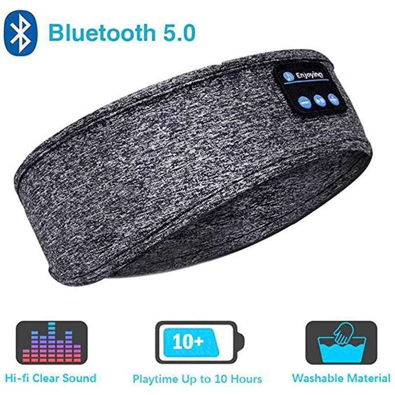 Haut-parleur Bluetooth sans fil, foulard, musique sans fil, casque de sommeil, bandeau de sport, masque oculaire de sommeil intégré, casque de voyage