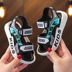 Sandalias 23 garçon mode enfant sandales été enfants baskets anti-dérapant semelle souple chaussures de plage décontractées enfant chaussures zapatos niña