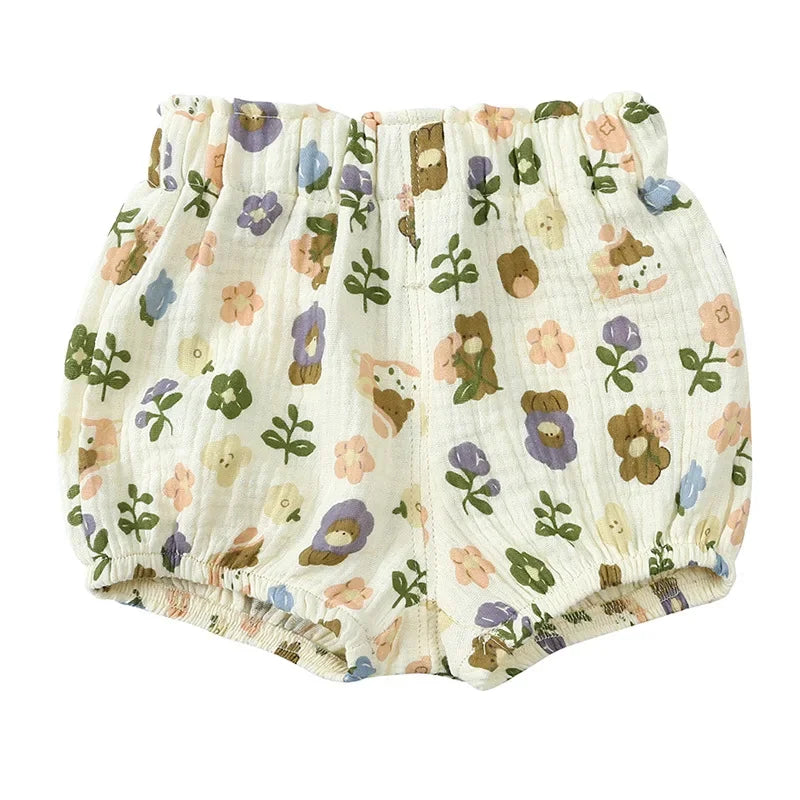 Short d'été en coton et lin pour bébé, vêtements de salon respirants pour enfants de 3 à 6 ans, pantalons coréens mignons en PP, pour garçons et filles, 2025