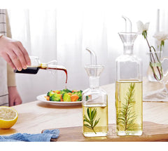 Pot d'huile en verre à haute teneur en Borosilicate, Pots d'huile et de vinaigre anti-fuite pour la cuisine, Pot de Sauce soja, réservoir d'huile, bouteille d'huile d'assaisonnement