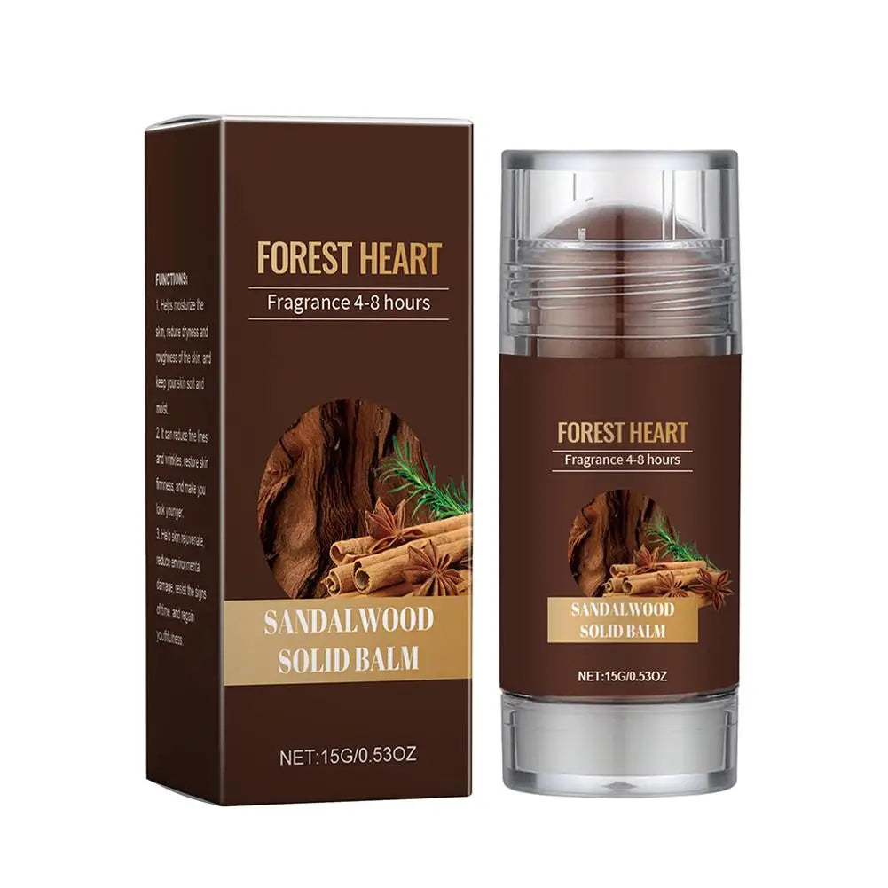 Bois de santal solide parfum pur huile de bois de santal baume Woody pour hommes parfum charmant Attraction dissolvant d'odeur déodorant baume solide
