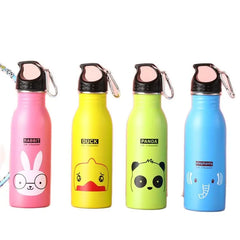 Bouteilles d'eau de sport en acier inoxydable pour enfants, 500ml, Portable, cyclisme en plein air, Camping, vélo, bouilloire