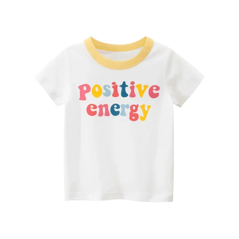 Vêtements d'été en coton pour bébés garçons et filles, t-shirt à manches courtes imprimé graffiti, haut pour enfants, tenue pour bébé, 2-8T