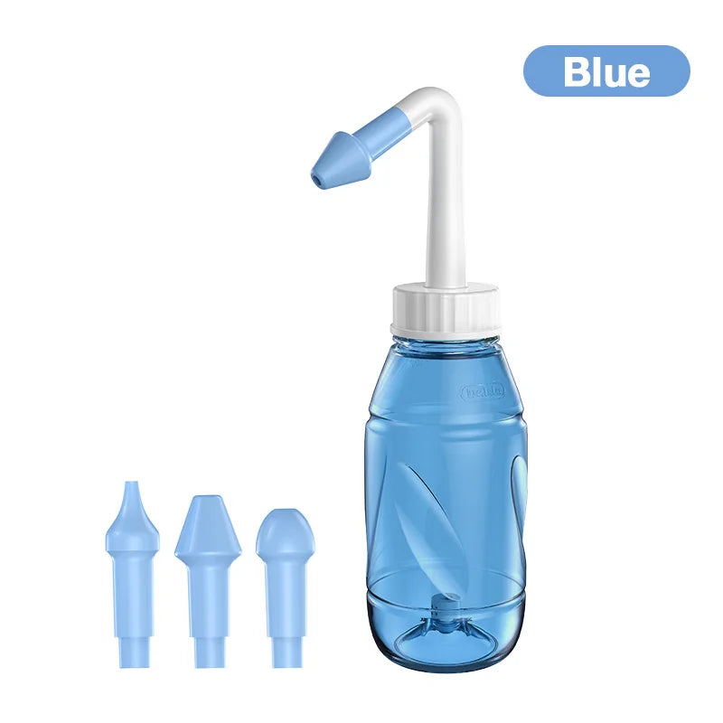 Nasal cleaner for sinusitis, nasal wash, for adults and children, allergic rhinitis treatment, nasal irrigator, neti pot, nasal cleaning tool, 330ml