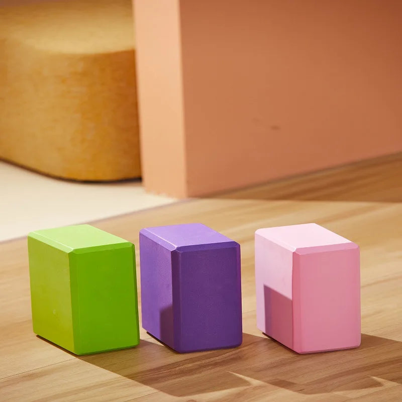Blocs de Yoga haute densité 1 pièce, briques de Fitness d'entraînement en mousse EVA, blocs de gymnastique antidérapants à poignée extensible Pilates, gymnastique