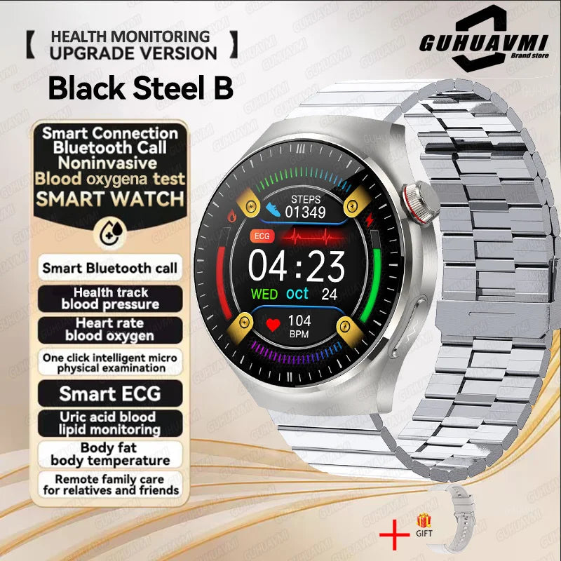 Nouvelle surveillance de la santé montre intelligente examen physique santé Wacth pression artérielle ECG + PPG Sport appel Smartwatch pour Android iOS