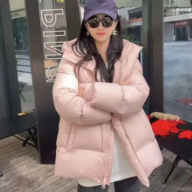 Veste femme 2025 nouveau hiver Parkas femme vers le bas coton pardessus à capuche décontracté épais chaud rembourré manteau court dames vêtements d'extérieur hauts