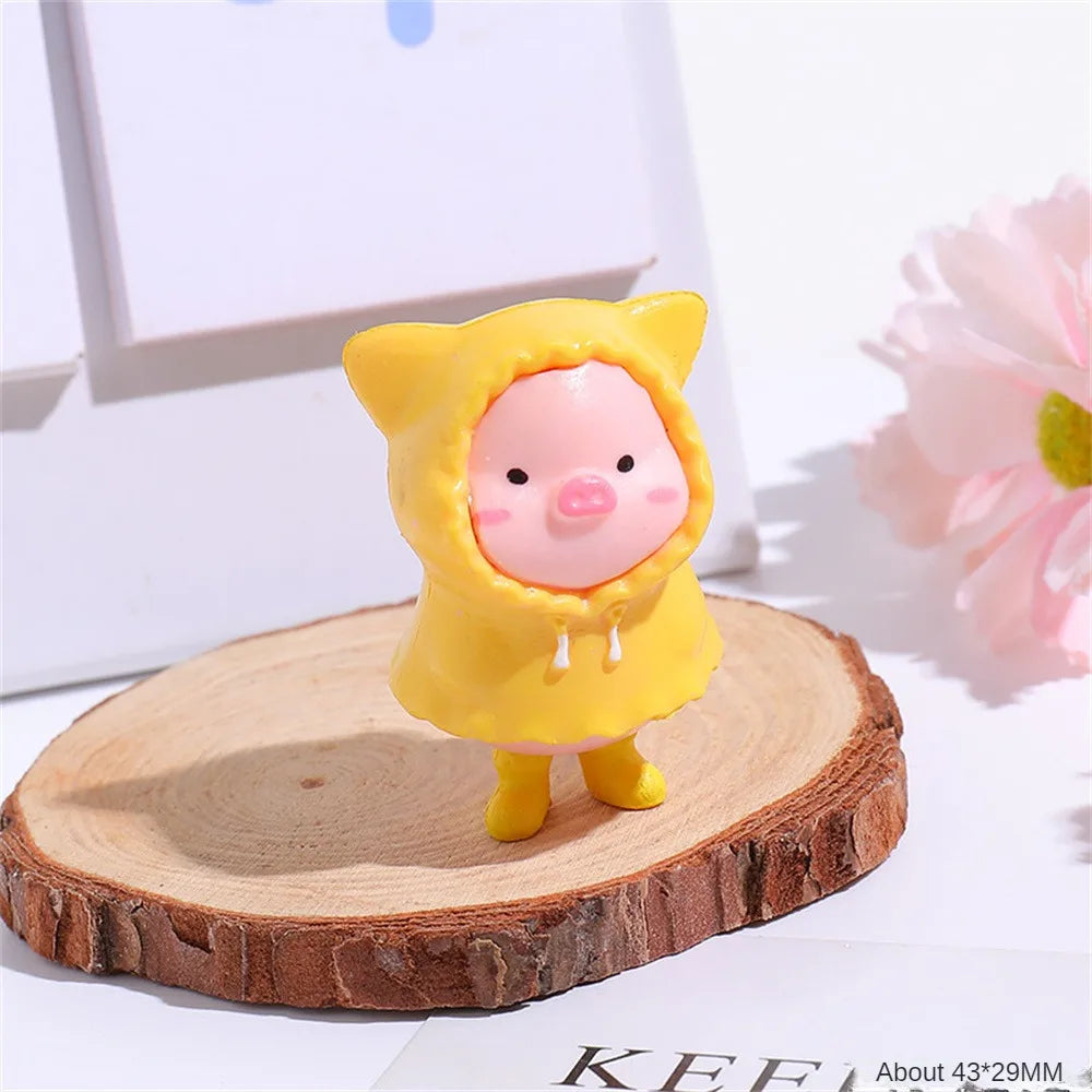 Figurine de overrose de dessin animé mignon, mini figurine, statue de overen résine, jouet de collection, décoration de jardin nickel é, 1 pièce