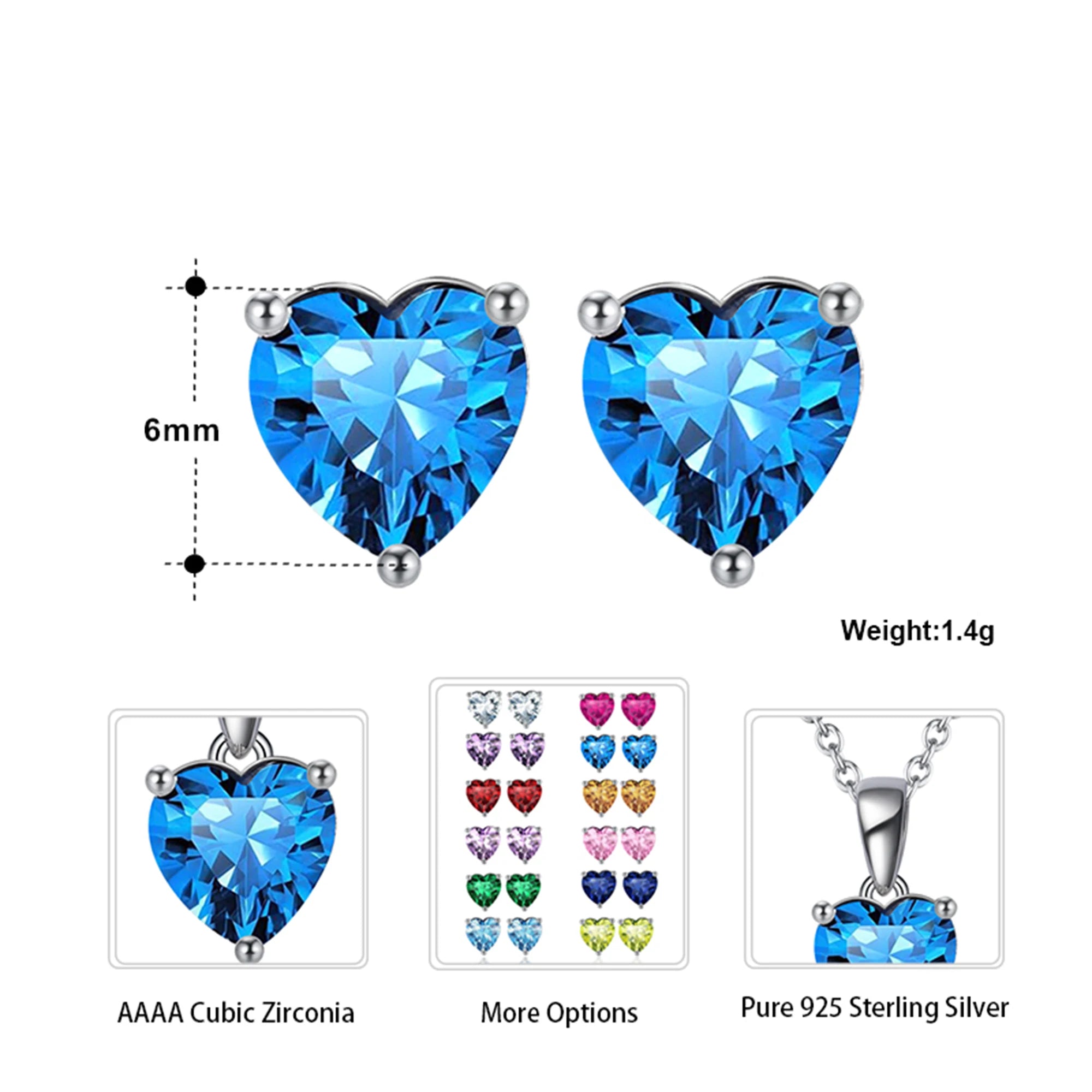 Effie Queen 925 boucles d'oreilles en argent Sterling pierre de naissance pour femmes AAA Zircon cubique 12 couleurs boucles d'oreilles mode fille bijoux SE84