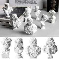Office ornament inventory for interior decoration, plaster portraits, Myenson Greek figurine, famous sculpture, plaster bust statue