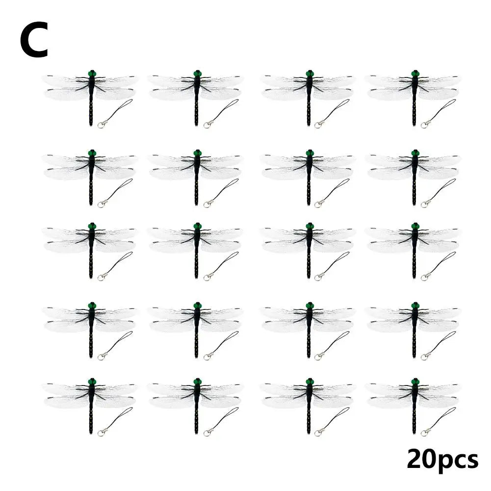 Simulation d'insecte libellule, modèle anti-moustiques, ornements suspendus d'extérieur, outil de répulsif pour jardin et ferme, 4 ou 10 pièces