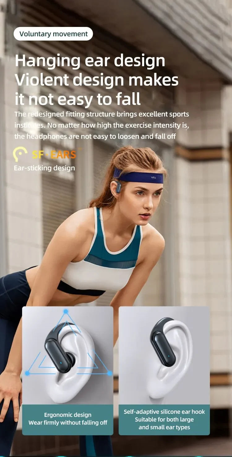 A520 Wireless Bluetooth Headphones, High-Quality Earplugs, Sweatproof, Touchscreen, Light-Up, Mini HD Stereo Sound Quality, Universal Headphones