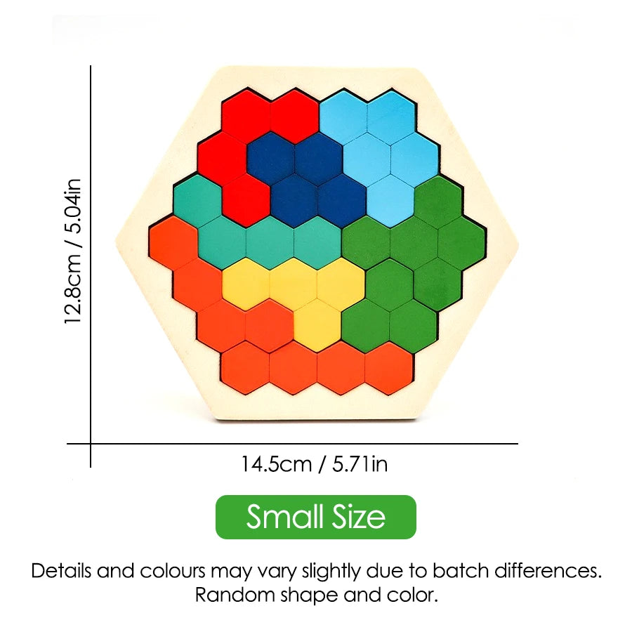 Puzzles en bois, jouets éducatifs pour enfants d'âge préscolaire, planche Tangram, jeu de Test de qi cérébral, jouets Montessori, cadeaux, 1 pièces