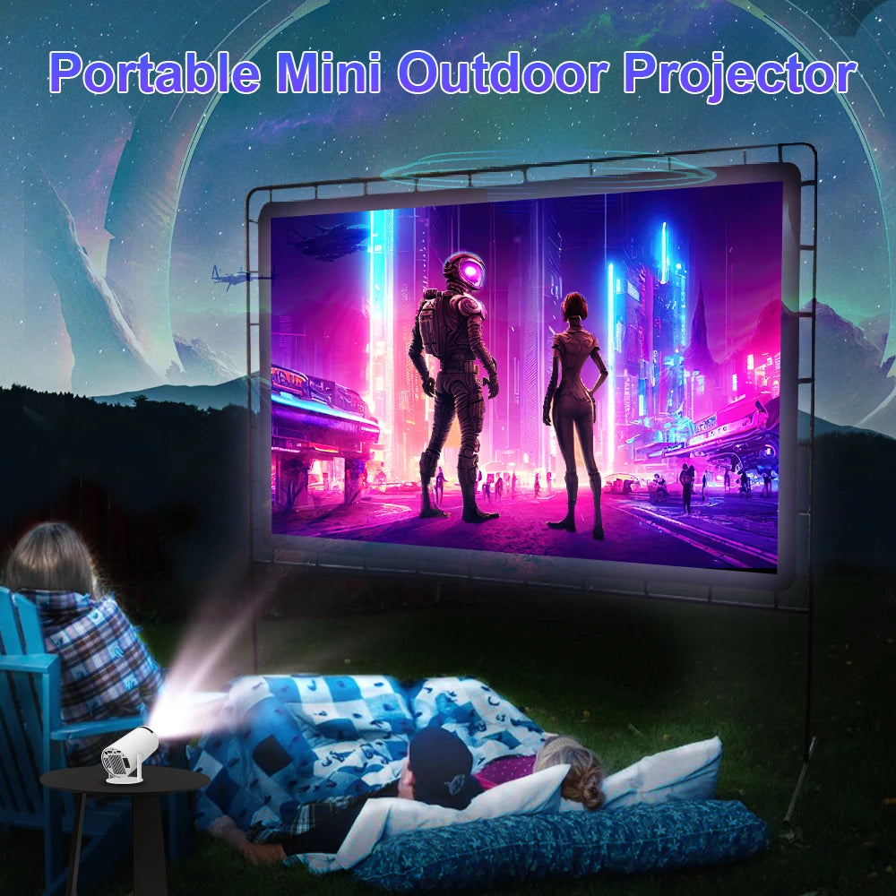 Transpeed-Projecteur portable AllwinnerH713, Android 11, WiFi 6, 260ANSI, 1280x720P, 4K, 180 °, BTpig flexible, Home Cinema, Extérieur, Provaincu