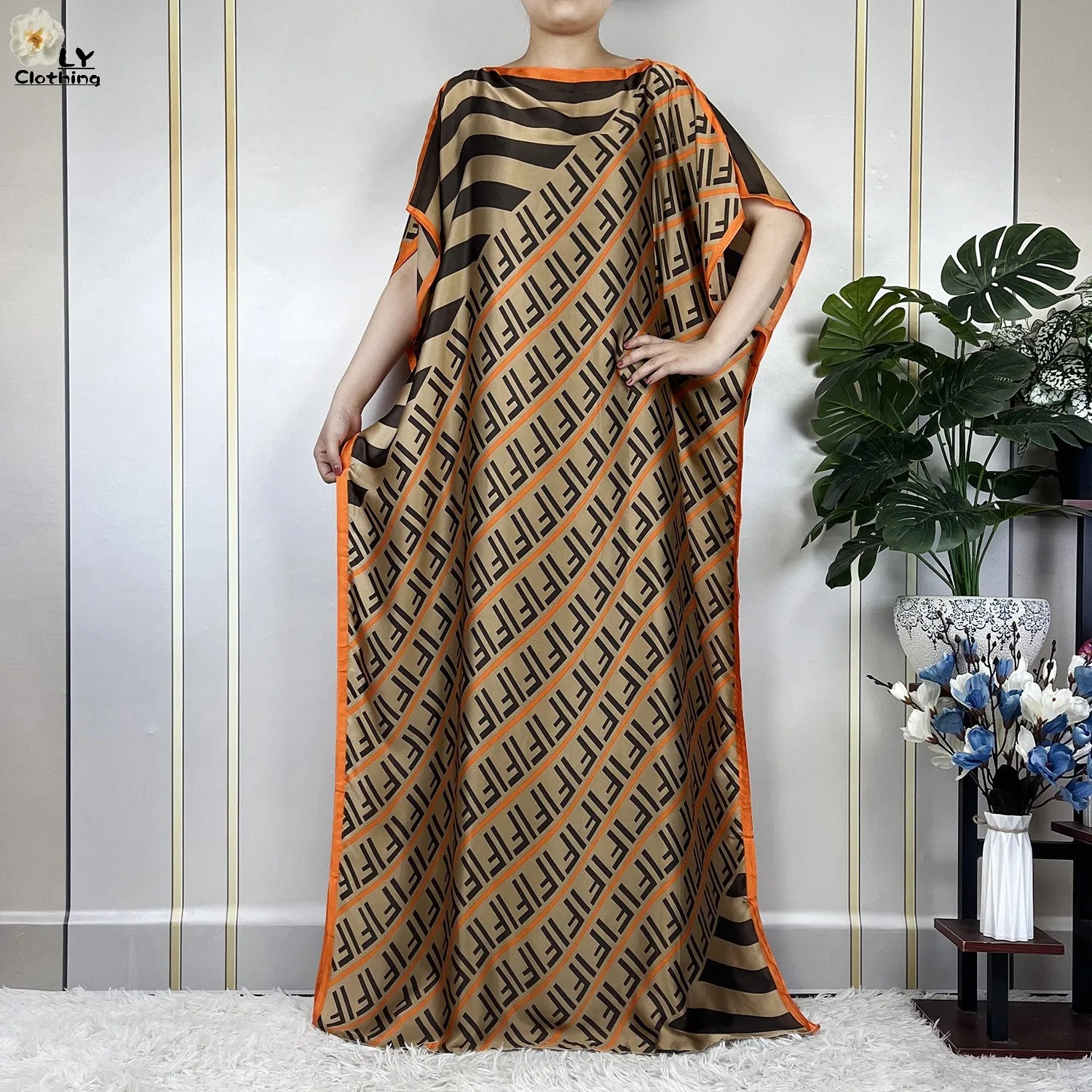 Muslim abayas with belt for women, African maxi dress, elegant evening dress, soft printed turban, new fashion, 2023