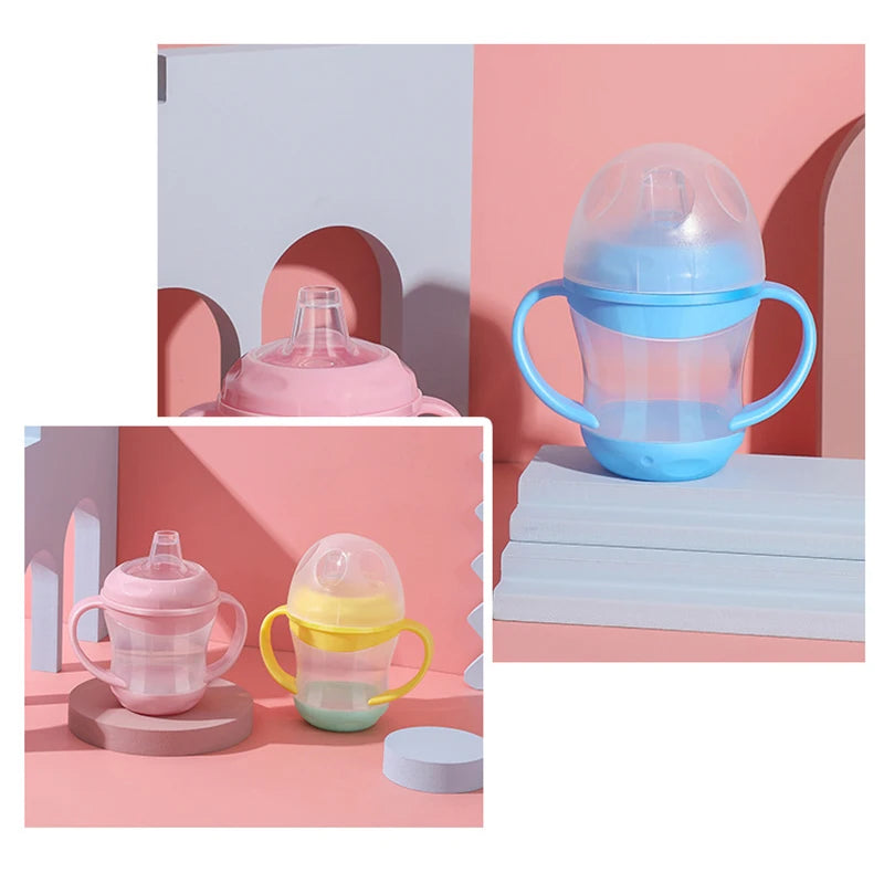 Bouteille d'eau pour enfants, bouteilles d'eau étanches, tasses portables d'extérieur pour enfants, tasses d'entraînement pour nourrissons avec poignée