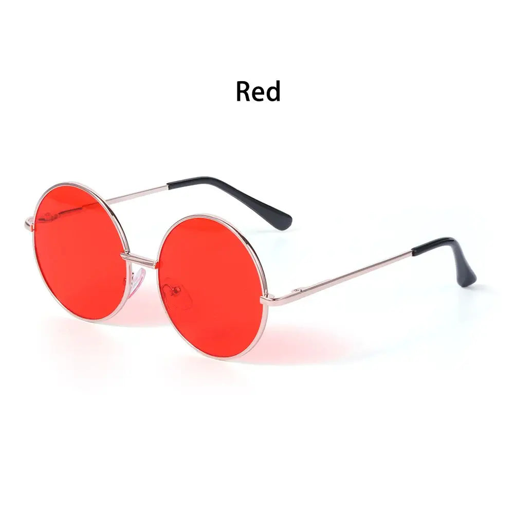 Lunettes de soleil à monture ronde rétro pour enfants, lunettes de protection UV400, verres noirs, roses, rouges, garçons, filles, enfants, mode, été, nouveau, 14mm