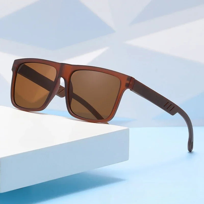 Lunettes de soleil en bois de bambou pour hommes et femmes, Vintage, Protection UV400, unisexe, monture carrée, nuances de conduite