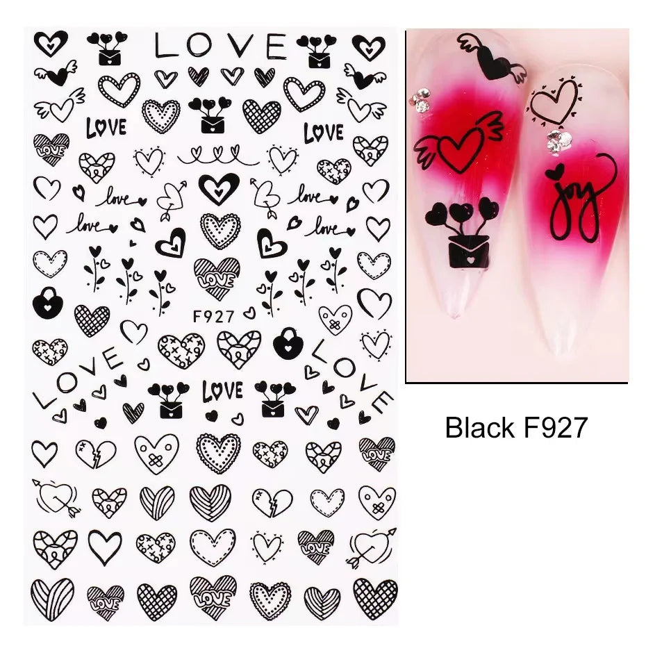Easter bunny nail stickers, self-adhesive 3D decals, nail art supplies, cartoon character, DIY nail stickers