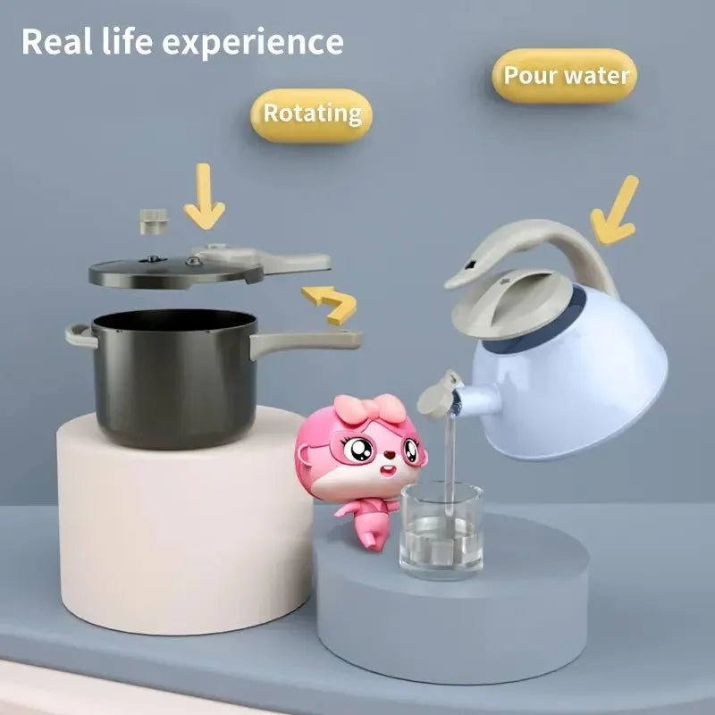 Ensemble de jeu de cuisine pour enfants, jouets de cuisine, ensemble de jeu pour les tout-petits, casseroles, cadeau