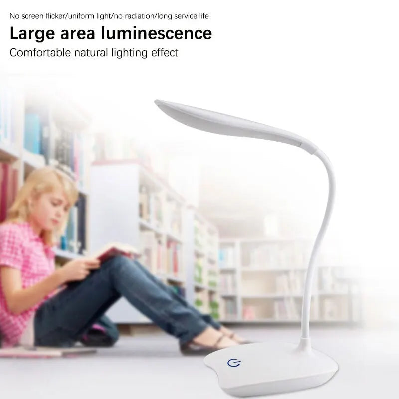 LED desk lamp powered by USB, eye protection, night light for bedroom, reading lamp for students, bedside lamp