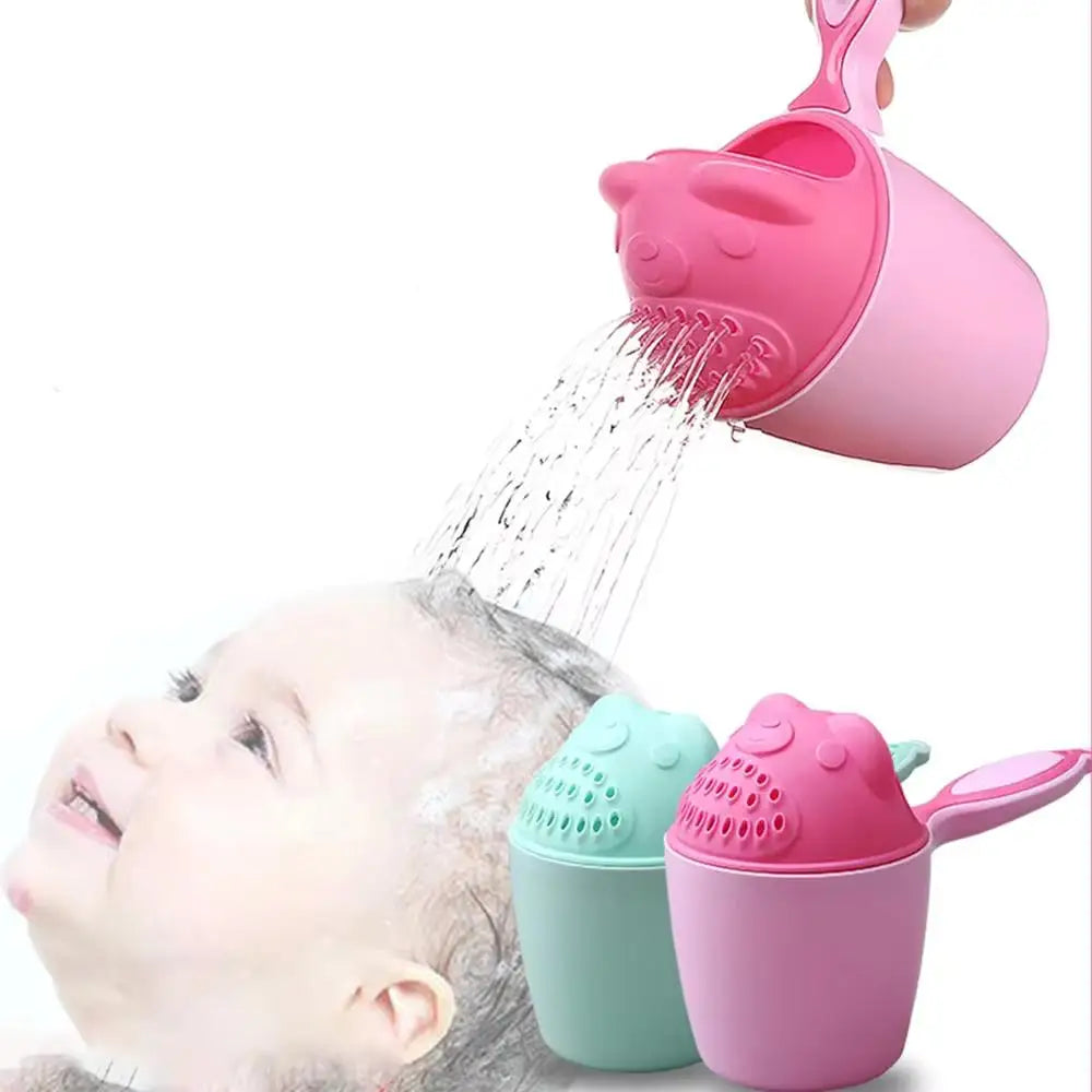 Tasse de shampoing pour bébé, seau de bain pour bébé, cuillère de bain pour enfants, tasse de lavage des cheveux, Kit de bain pour bébé, dessin animé mignon, jeu de bain pour bébé, seau amusant
