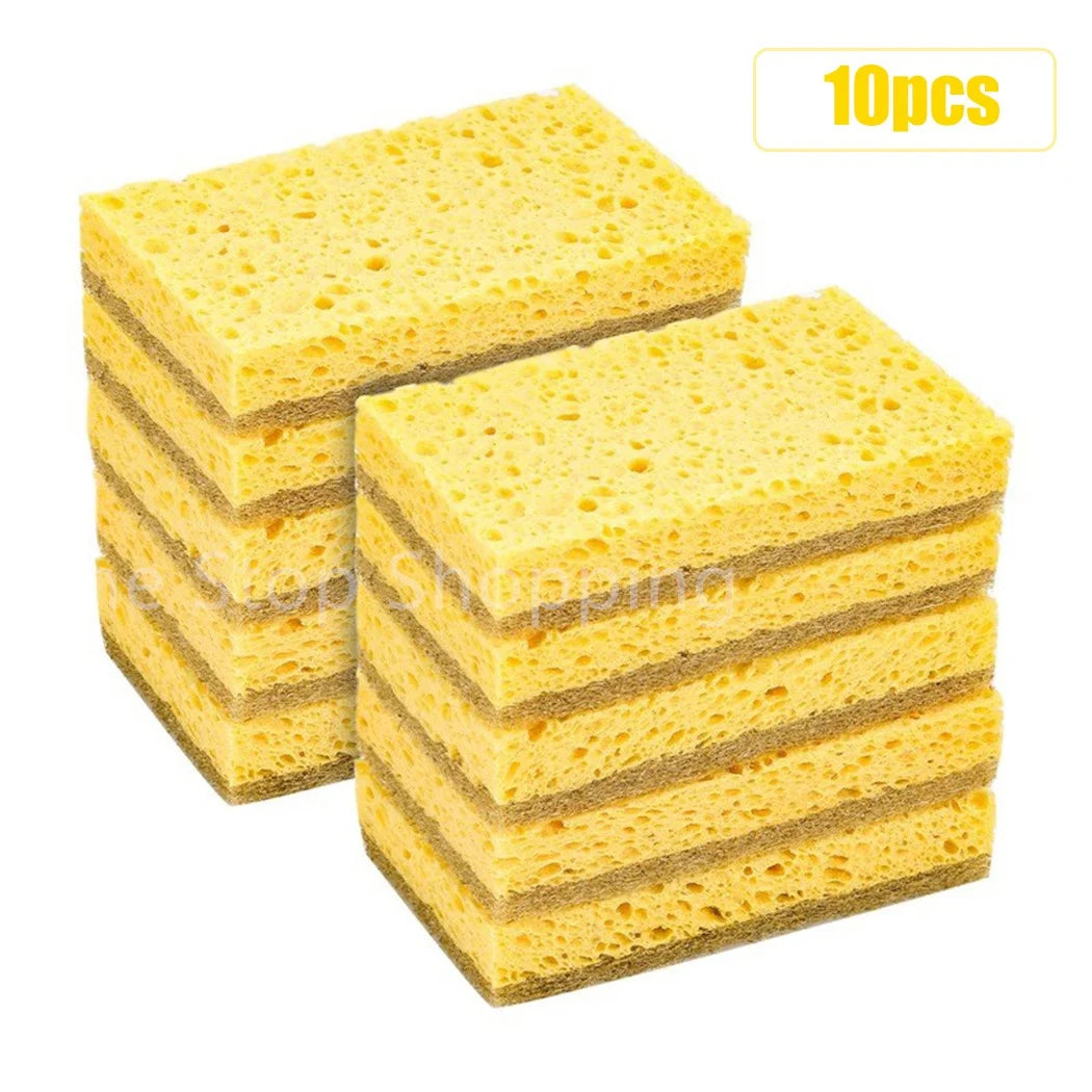 Paquet de 10 éponges naturelles biodégradables éponges de cuisine écologiques pour une vie durable éponge à vaisselle biodégradable à base de plantes