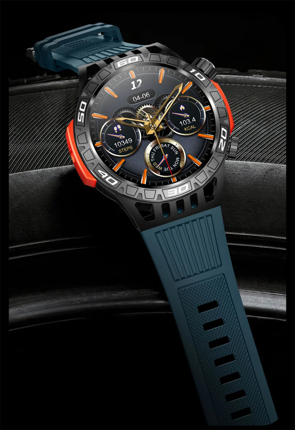 Montre intelligente étanche avec éclairage LED pour homme, boussole, tracker de fitness sportif, IP68, Bluetooth, conversation, Android, iOS