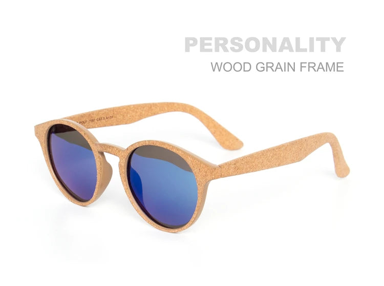 Kenbo haute qualité ronde bois bambou Grain lunettes de soleil polarisées avec étui mode femmes homme nuances lunettes de soleil en bois