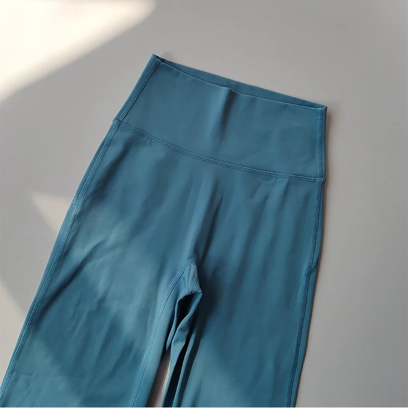 Premium Yoga Leggings, High-Waisted Slim Yoga Pants, Wide-Leg Breathable Bottoms, Casual Gym Sport Bell Leggings for Women