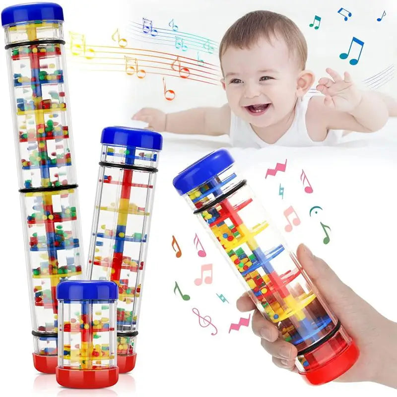 Jouets pour bébé de 6 à 12 mois, bâton de pluie sensoriel de développement, hochet secoueur, jouet pour bébé, Instrument de musique pour bébés