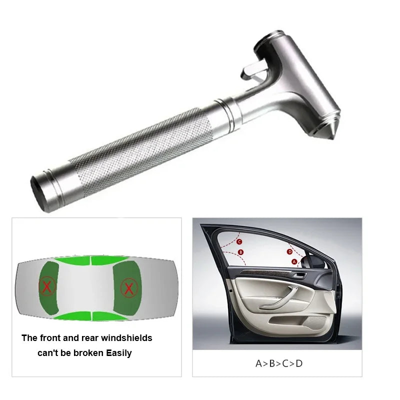 Car safety hammer, car window hammer, emergency hammer with seatbelt cutter for automotive rescue