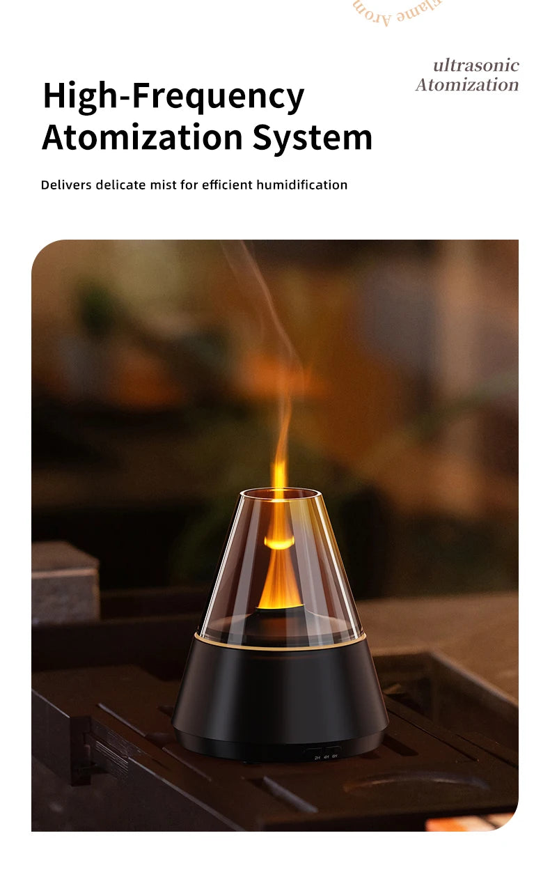 Diffuseur d'huiles essentielles, diffuseur d'arôme d'aromathérapie de Style moderne avec bougie, humidificateur ultrasonique à brume fraîche de parfum