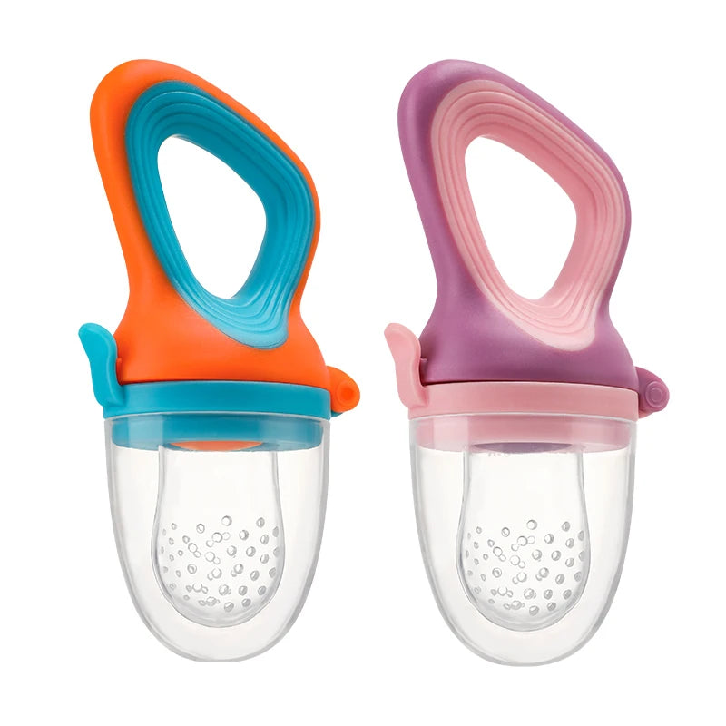 SAIDAH mangeoire à fruits et légumes pour bébé avec sac en maille moyenne Silicone liquide de qualité alimentaire alimentation délicieuse nutritionnelle