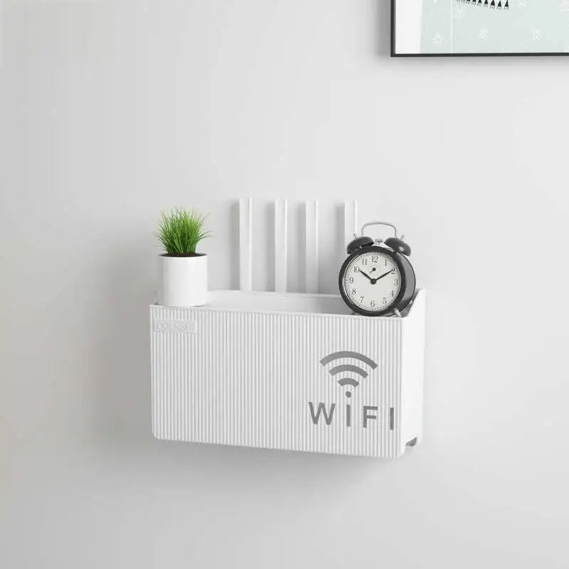 Boîte de rangement pour routeur domestique, WIFI sans fil, décodeur TV, support de rangement mural, pour salon, rangement de tri de chambre à coucher