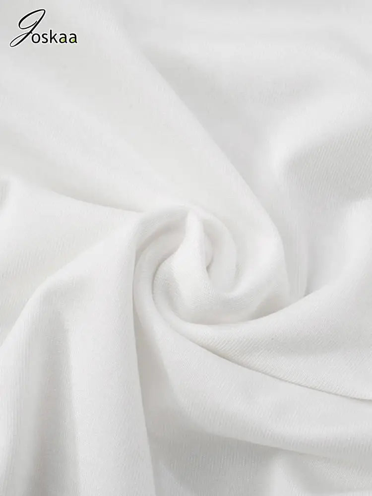 Joskaa – Mini robe plissée élégante, col rond, asymétrique, manches simples, façonnant le corps, pour femmes, vêtements de club de fête de vacances d'été, 2025