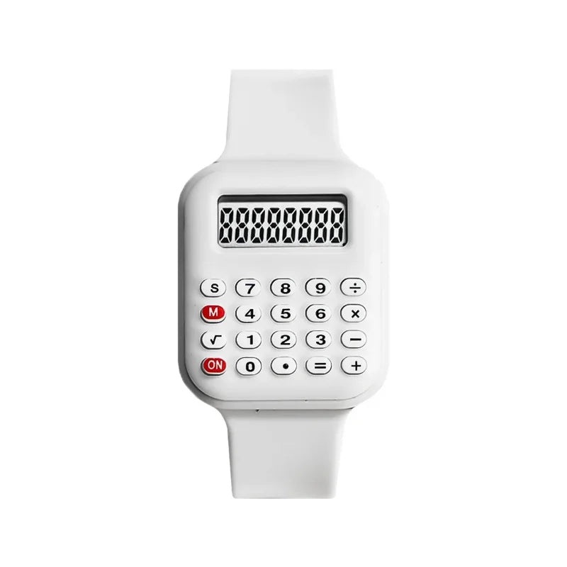 Montre numérique pour enfants, bracelet en caoutchouc, avec calculatrice, pour filles, étudiantes, afficher l'heure et la date, nouvelle collection 2025