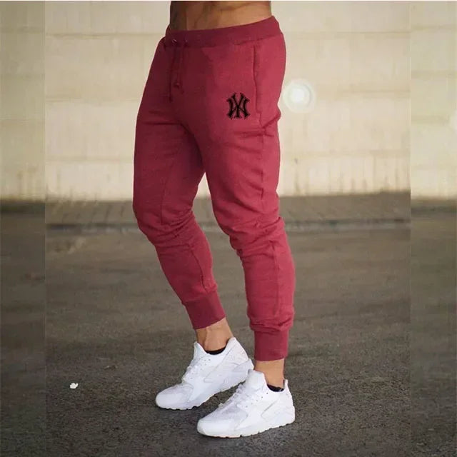 Men's slim fit athletic jogging pants, fitness track pants, sweatpants, Harajuku streetwear, casual summer wear, fjNew
