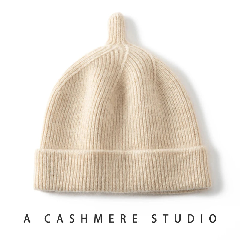 Garder au chaud chapeau d'hiver pour enfants unisexe tricot casquette enfants 100% cachemire Skullies chapeaux pour garçons Bonnet filles casquettes accessoires