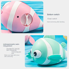 Jouets de Bain pour Bébé, Poisson de Natation Mignon, Animal de Dessin Animé Flottant, Jeu d'Eau Classique, pour les Tout-Petits, Tendance