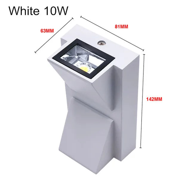 Applique Murale LED à Double Tête Imperméable Conforme à la Norme IP65, Éclairage d'Extérieur, 5/10W
