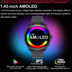 Montre connectée Utral mince pour femmes, écran AMOLED HD de 1.43 pouces, appel Bluetooth, traceur multi-sport, lecteur de musique, chargement USB, nouveauté 2025