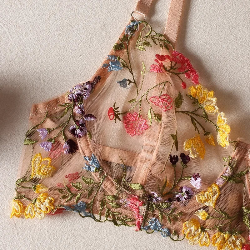 Ensemble de Lingerie érotique pour femmes, sous-vêtements féminins, Perspective Porno, vêtements de nuit en dentelle, ensemble de soutien-gorge Sexy pour culottes sexuelles